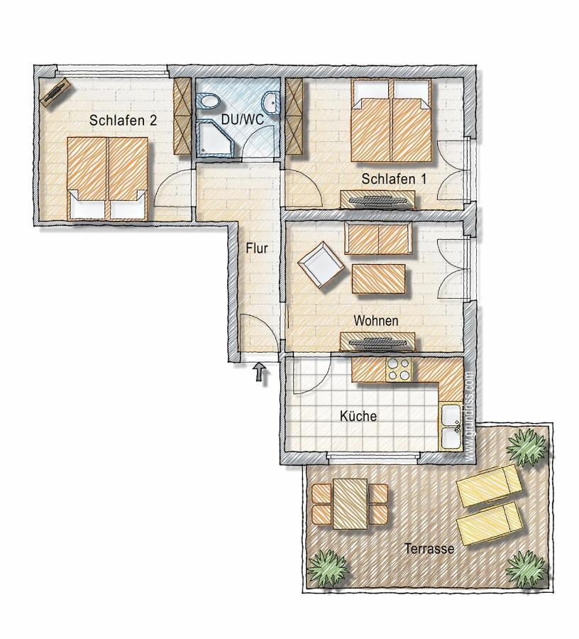 Dyke Appartements Busum Bagian luar foto