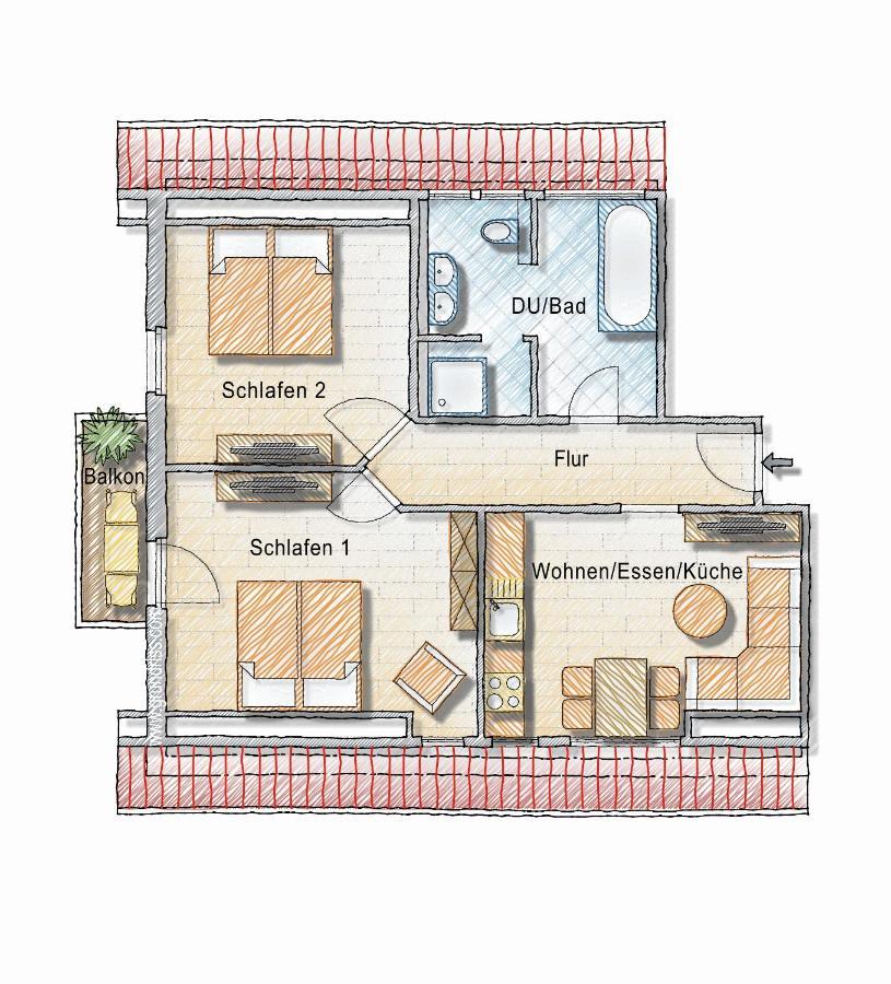 Dyke Appartements Busum Bagian luar foto